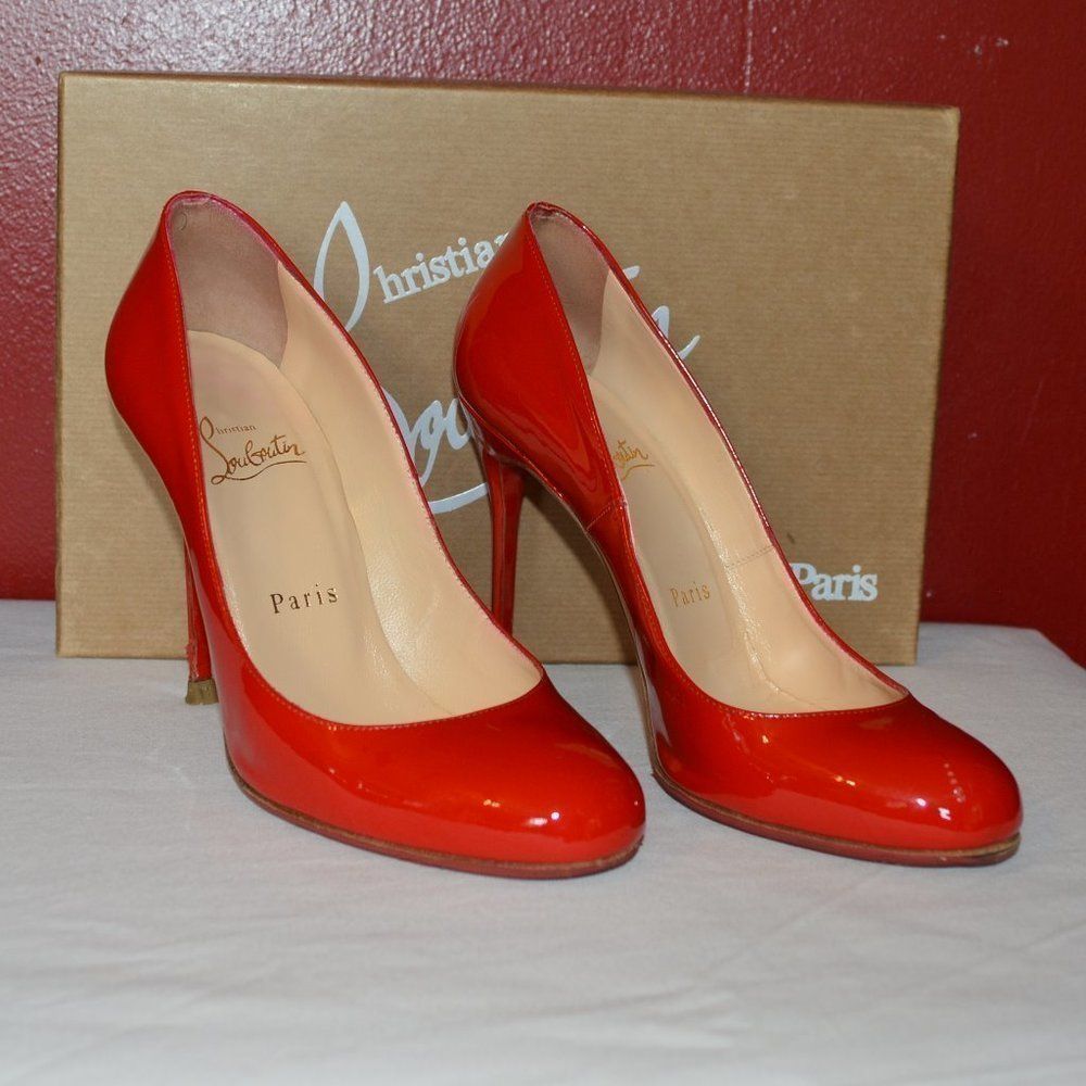 𝅺CHRISTIAN Louboutin Red Fifille 100 Patent Calf - Picture 3 of 16